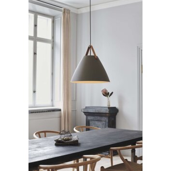 Suspension Design For The People by Nordlux STRAP Beige, 1 lumière