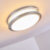 Plafonnier Sora LED Nickel mat, Blanc, 1 lumière