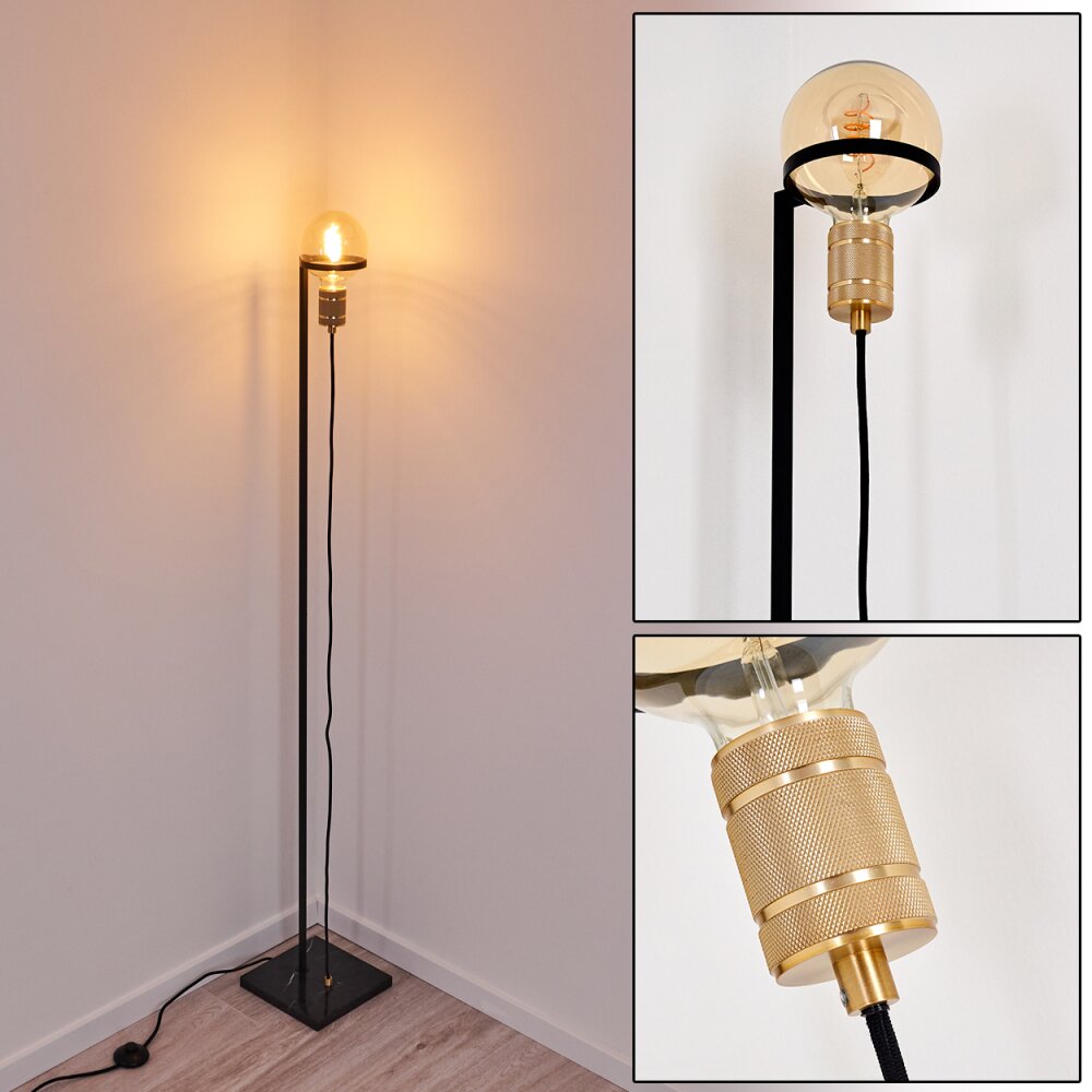 Lampadaire Okudari Or, Laiton, Noir, 1 lumière main product photo