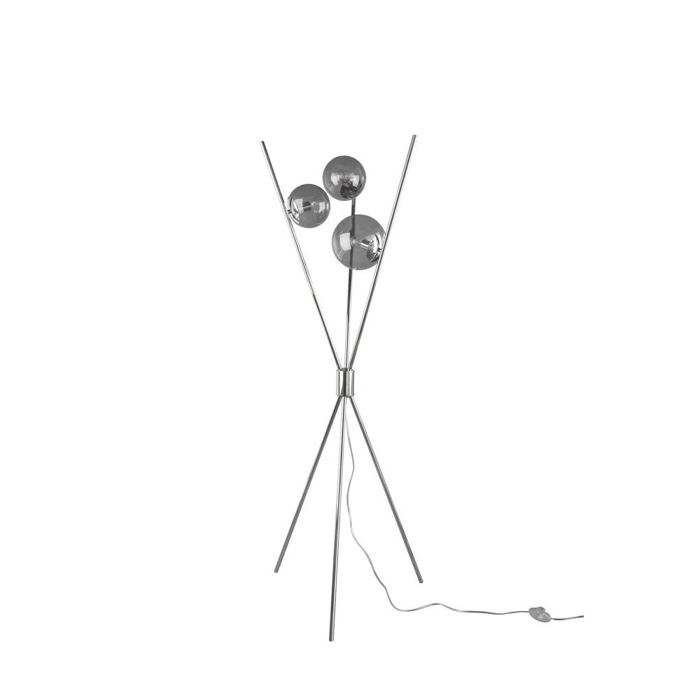 Lampadaire Trio Leuchten LANCE Chrome, 3 lumières main product photo
