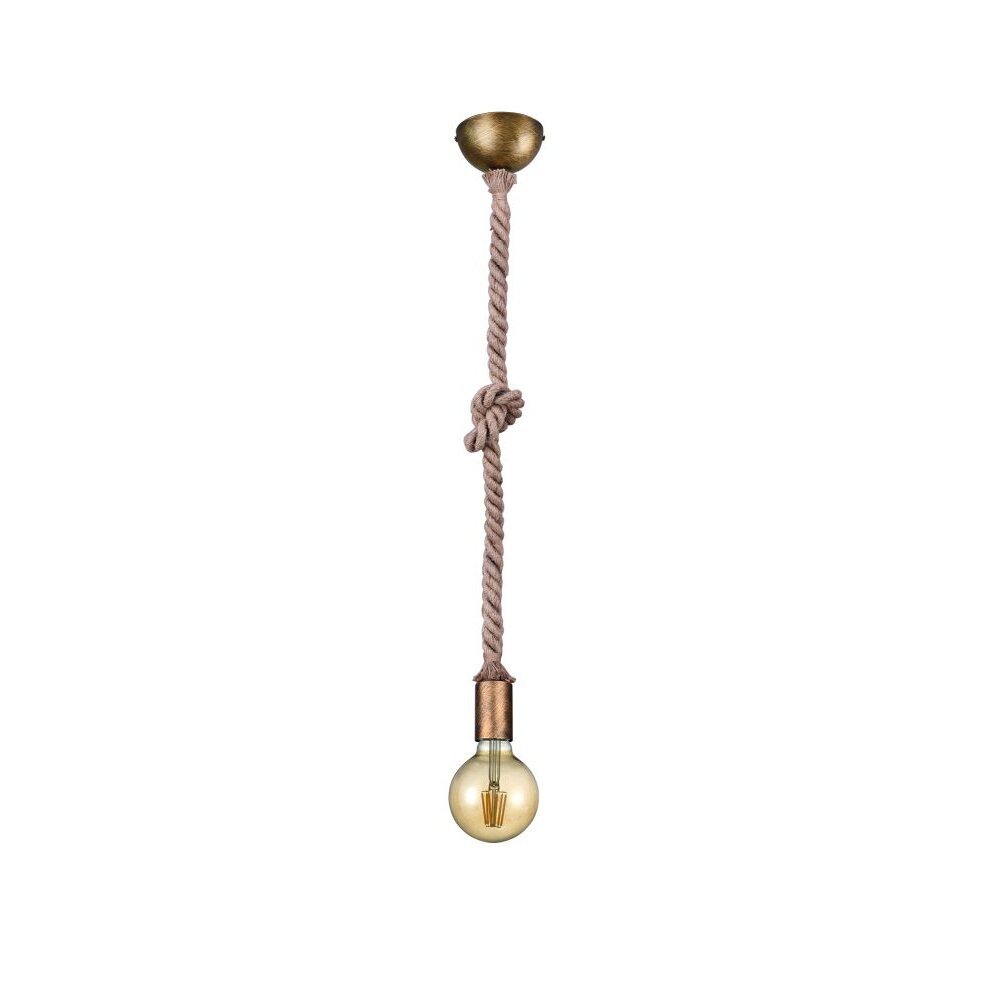 Suspension Trio Leuchten CORD Brun, Laiton, 1 lumière main product photo