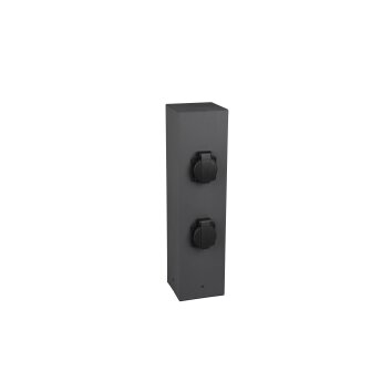 prise Trio Garden Socket Anthracite