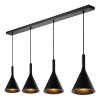 Suspension Lucide GIPSY Noir, 4 lumières