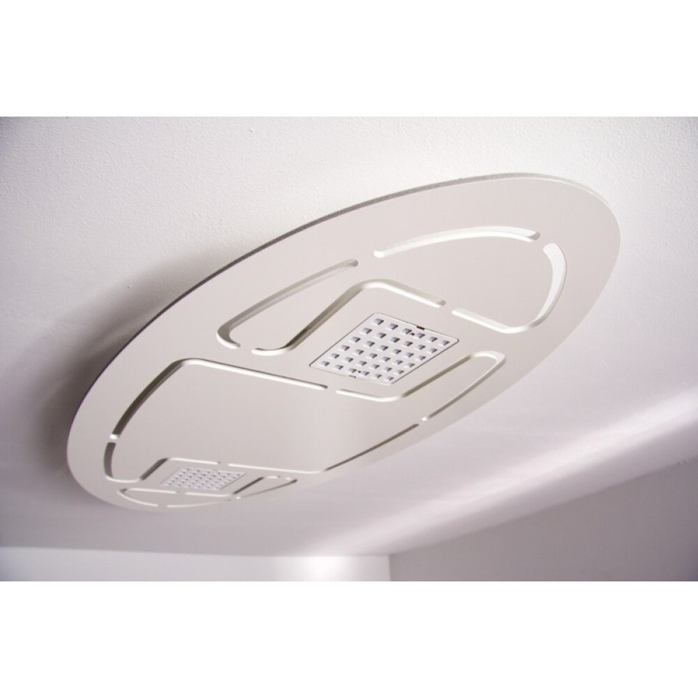 Plafonnier Evaluz Ellipse LED Blanc, 2 lumières main product photo