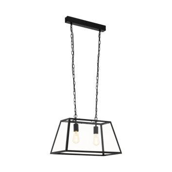 Suspension Eglo AMESBURY Noir, 2 lumières