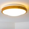 Plafonnier Sora Wood LED Bois clair, Blanc, 1 lumière