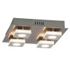 Applique ou plafonnier Brilliant Transit LED Nickel mat, 4 lumières