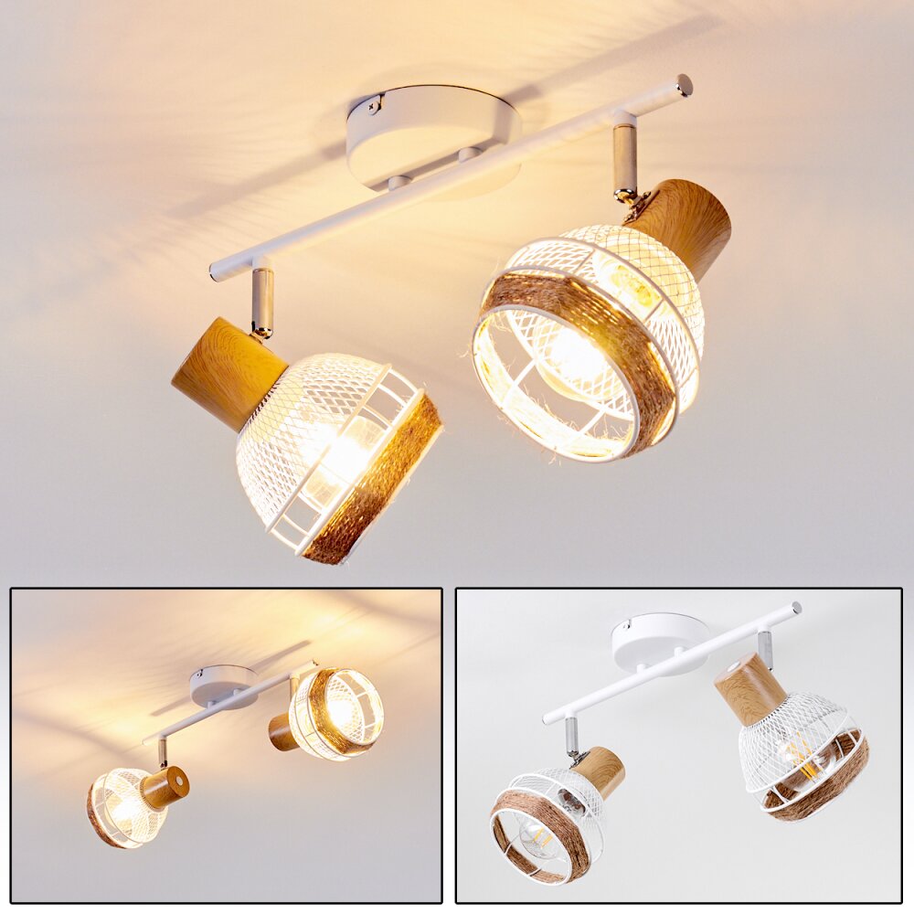 Plafonnier Bariloche Chrome, Blanc, 2 lumières main product photo