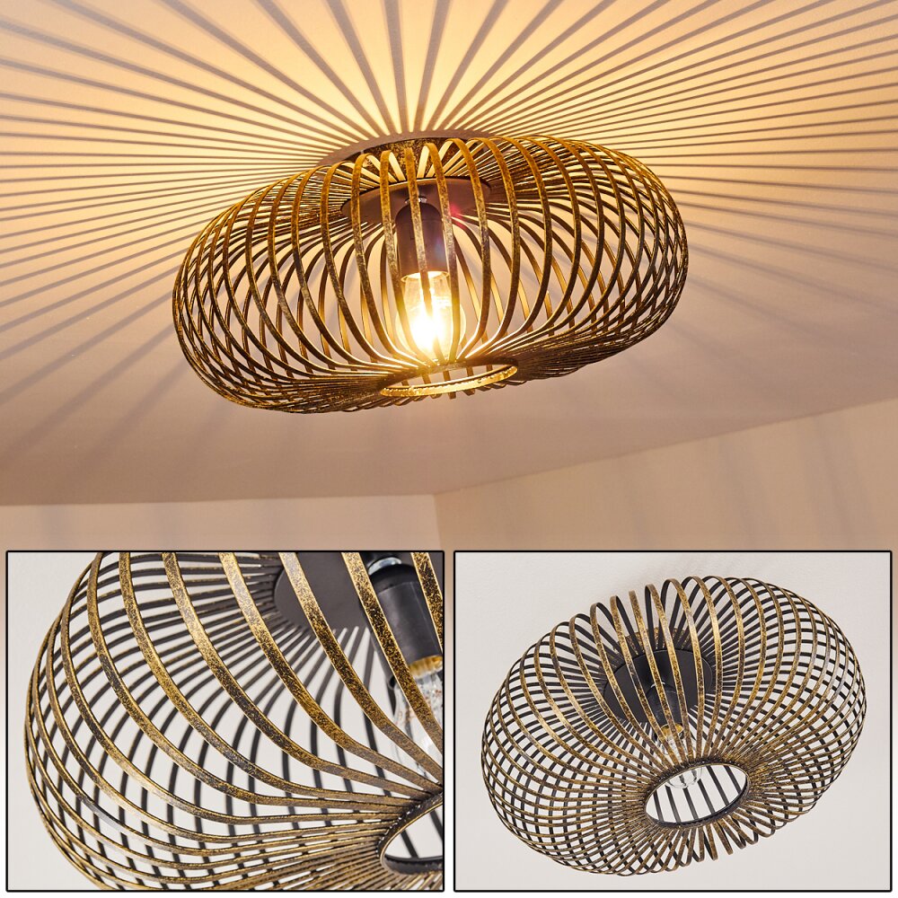 Plafonnier Oravi Noir doré, 1 lumière main product photo