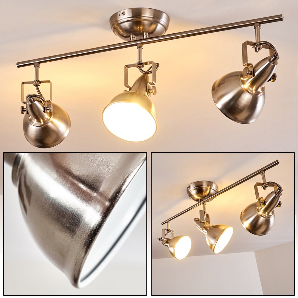 Plafonnier Tina Nickel mat, 3 lumières main product photo