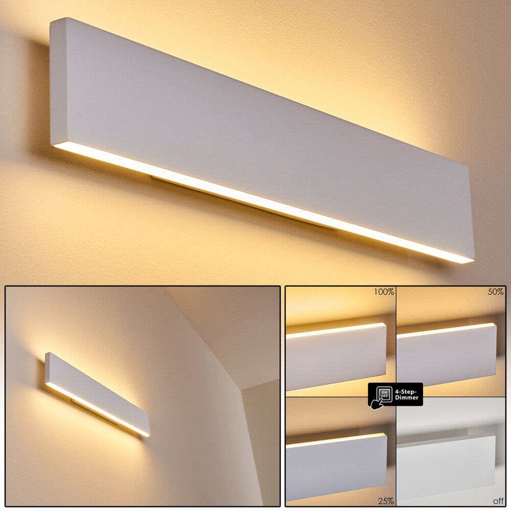 Applique murale Obion LED Blanc, 2 lumières main product photo
