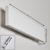 Applique murale Obion LED Blanc, 2 lumières