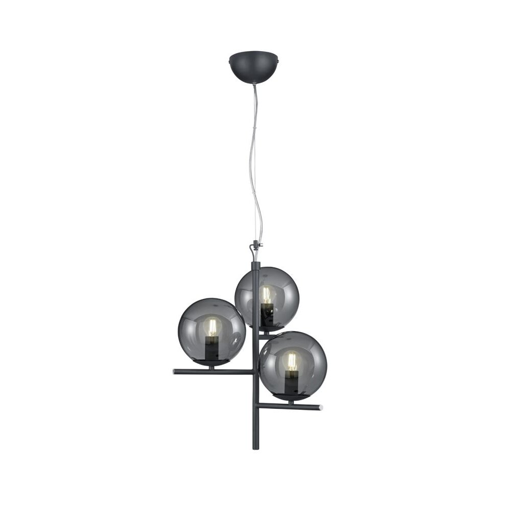 Suspension Trio Leuchten PURE Anthracite, 3 lumières main product photo