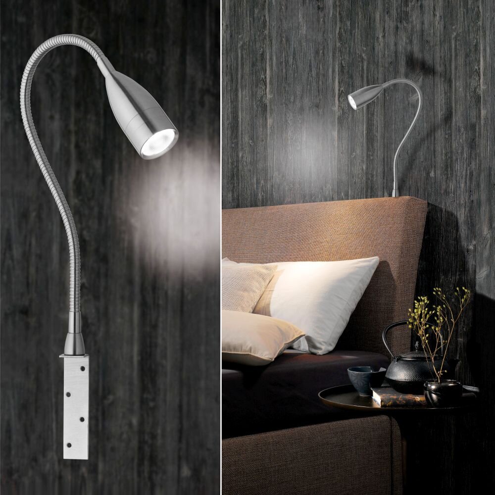 Lampe de chevet Honsel Sten LED Nickel mat, 1 lumière main product photo