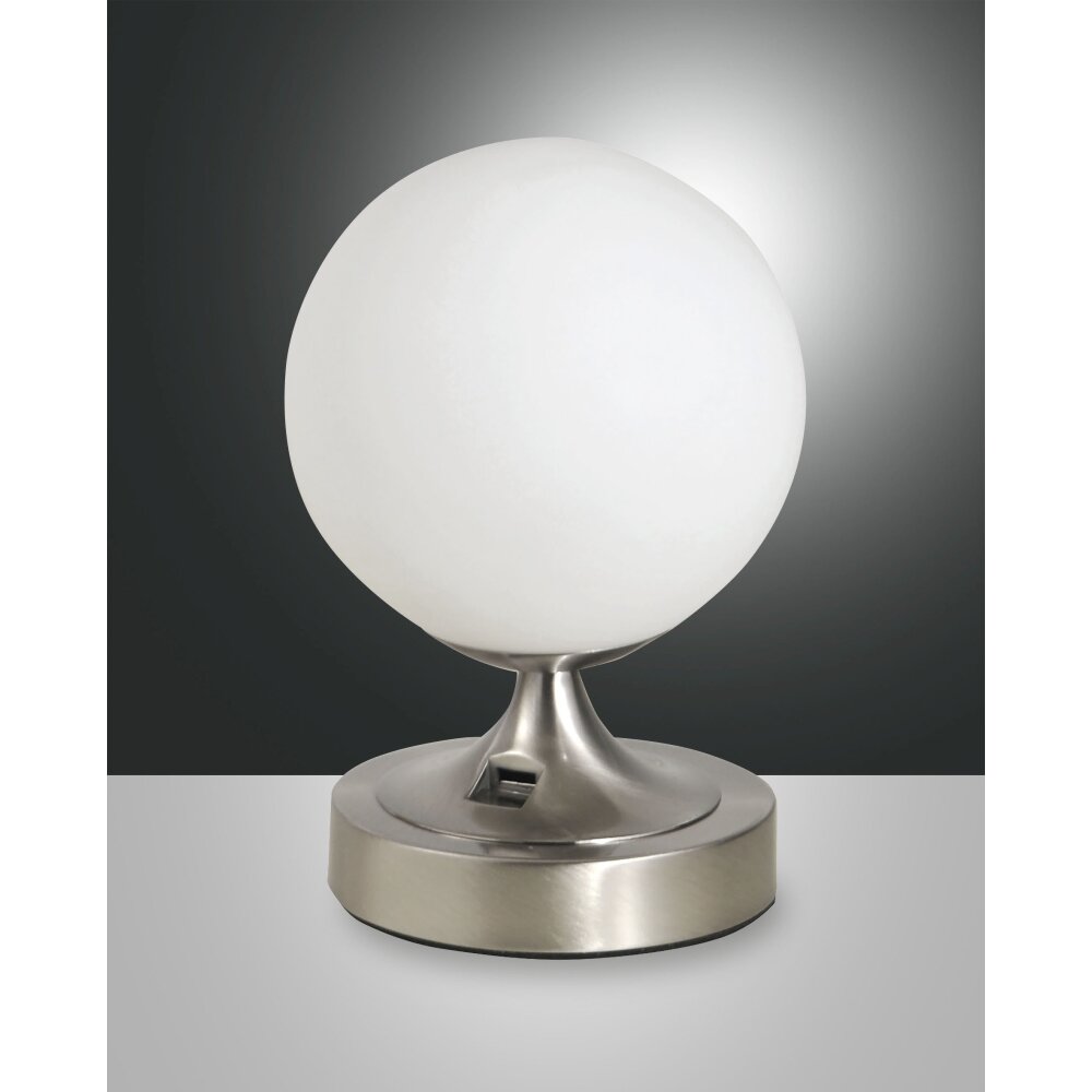 Lampe à poser Fabas Luce Perla Nickel brillant, 1 lumière main product photo