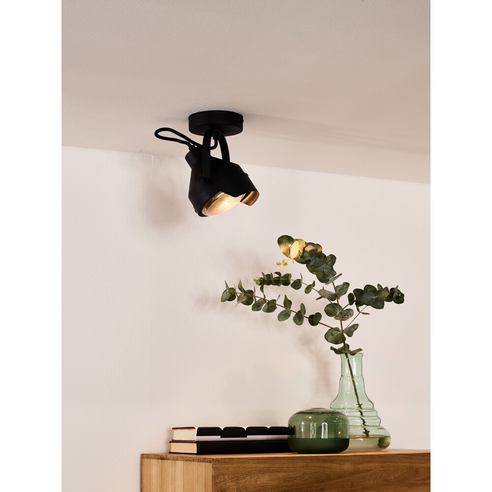 Spot de plafond Lucide CICLETA Noir, 1 lumière main product photo