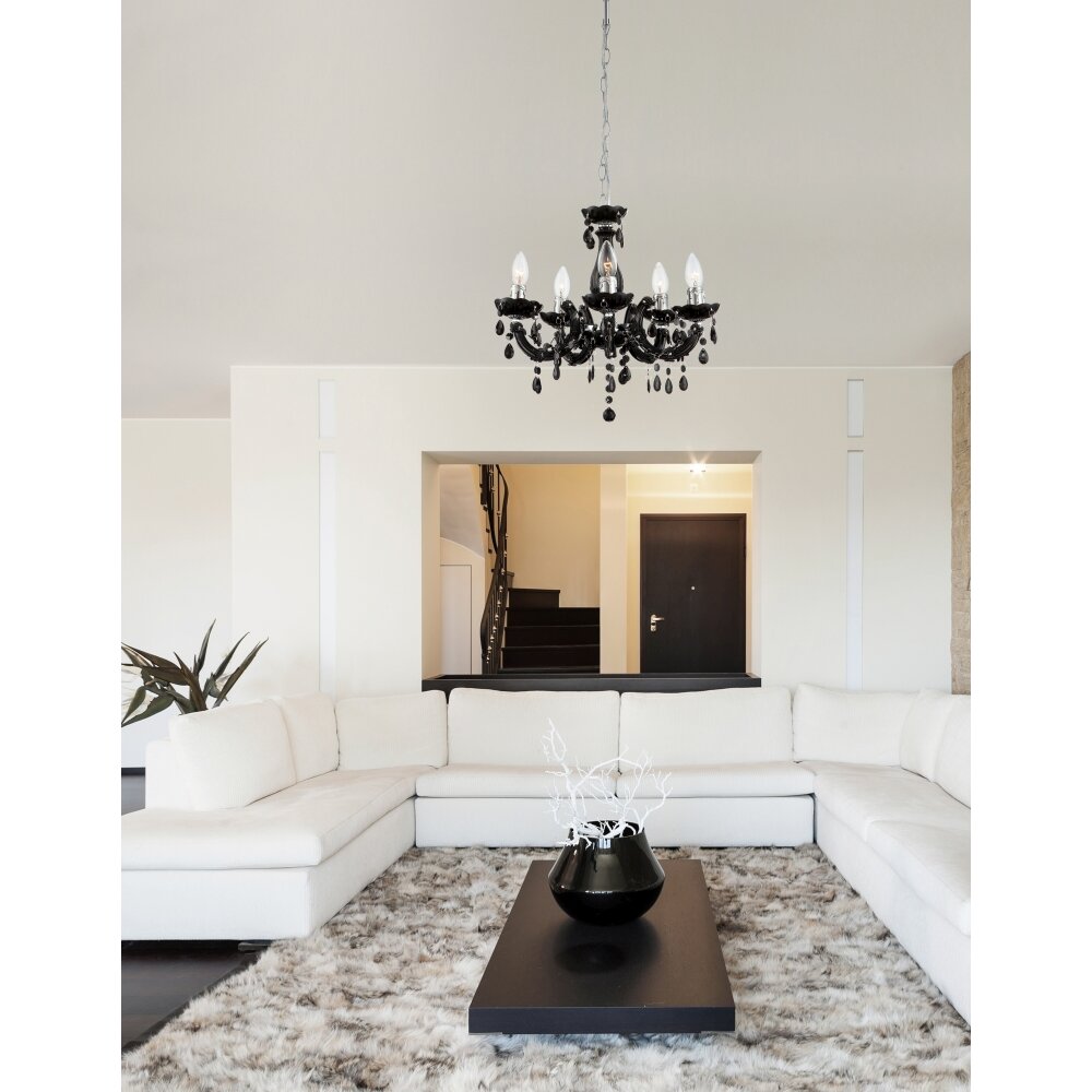 Lustre Globo Cuimbra II Noir, 5 lumières main product photo