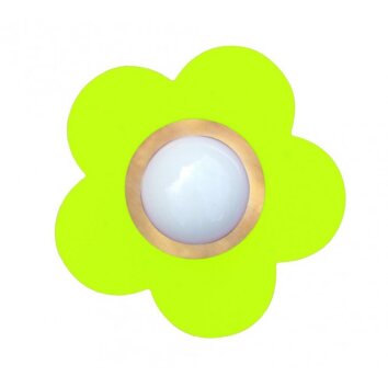 Plafonnier Waldi Fleur petit Vert, 1 lumière