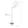 Lampadaire Steinhauer MEXLITE Acier inoxydable, 1 lumière