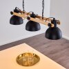 Suspension Chetco Bois clair, Noir, 3 lumières