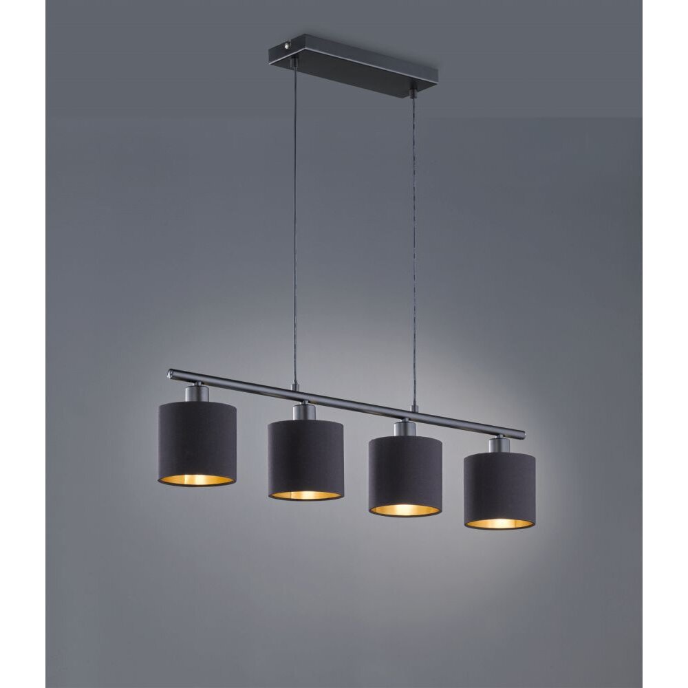 Suspension Reality TOMMY Noir, 4 lumières main product photo